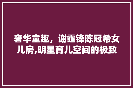 奢华童趣，谢霆锋陈冠希女儿房,明星育儿空间的极致演绎