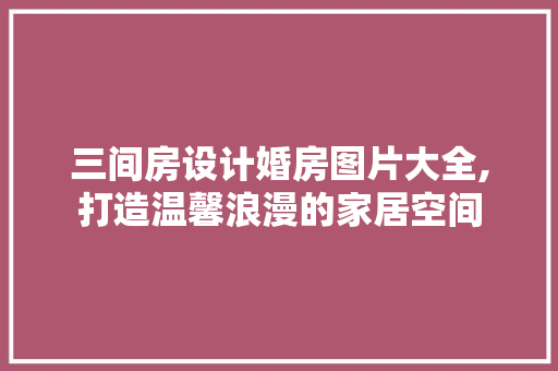 三间房设计婚房图片大全,打造温馨浪漫的家居空间