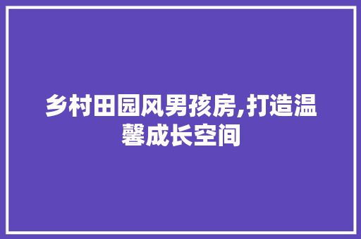 乡村田园风男孩房,打造温馨成长空间