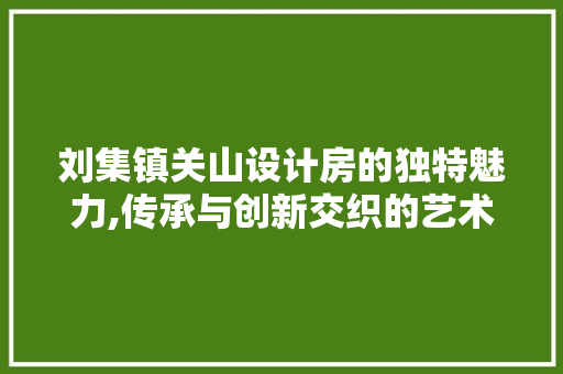 刘集镇关山设计房的独特魅力,传承与创新交织的艺术空间