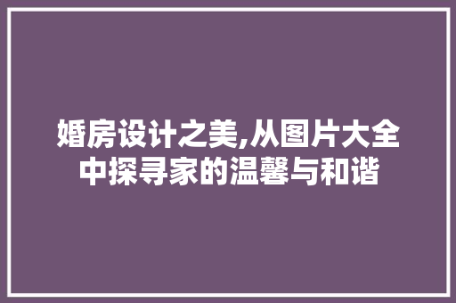 婚房设计之美,从图片大全中探寻家的温馨与和谐
