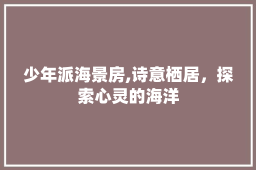 少年派海景房,诗意栖居，探索心灵的海洋