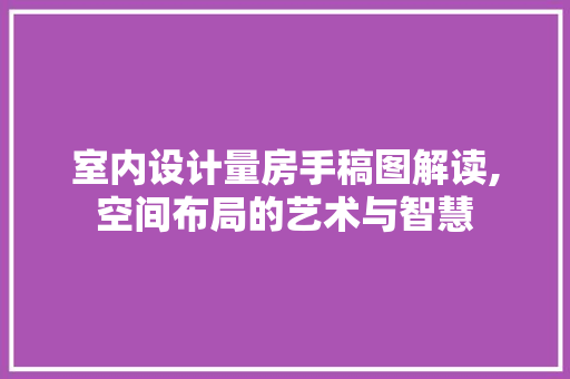 室内设计量房手稿图解读,空间布局的艺术与智慧