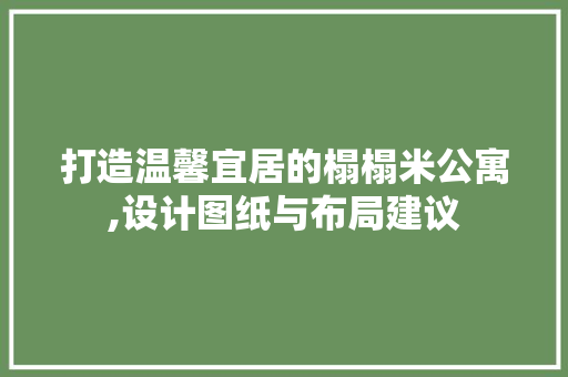 打造温馨宜居的榻榻米公寓,设计图纸与布局建议