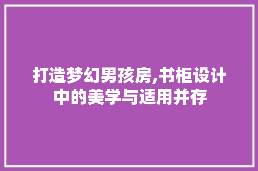 打造梦幻男孩房,书柜设计中的美学与适用并存