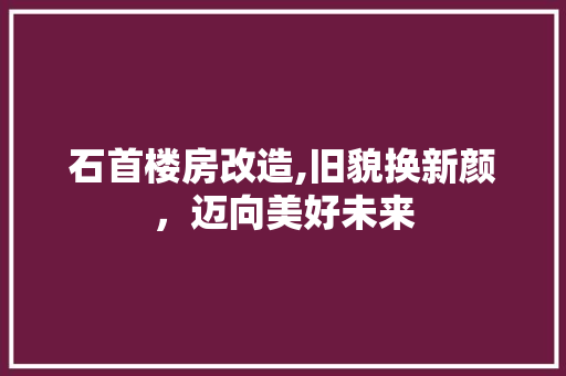 石首楼房改造,旧貌换新颜，迈向美好未来