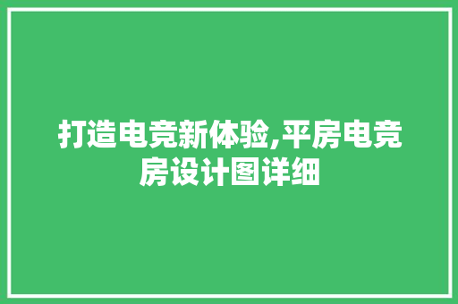 打造电竞新体验,平房电竞房设计图详细