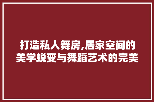 打造私人舞房,居家空间的美学蜕变与舞蹈艺术的完美融合