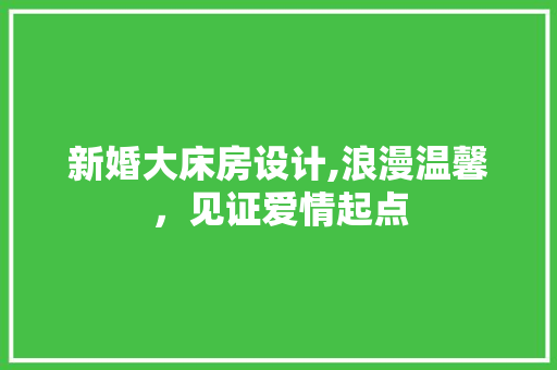 新婚大床房设计,浪漫温馨，见证爱情起点