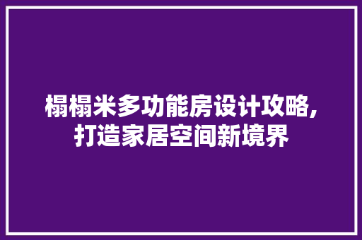 榻榻米多功能房设计攻略,打造家居空间新境界