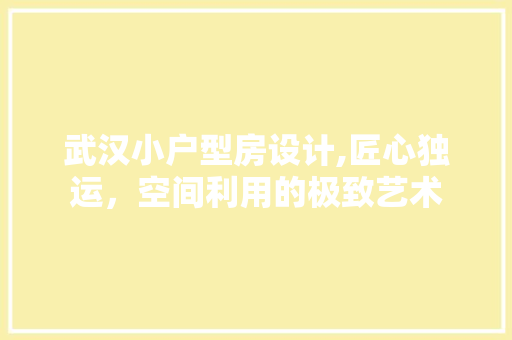 武汉小户型房设计,匠心独运，空间利用的极致艺术
