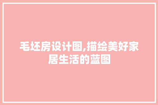 毛坯房设计图,描绘美好家居生活的蓝图