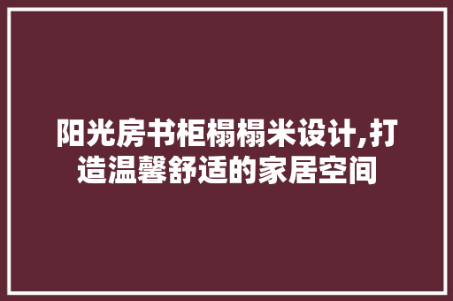 阳光房书柜榻榻米设计,打造温馨舒适的家居空间