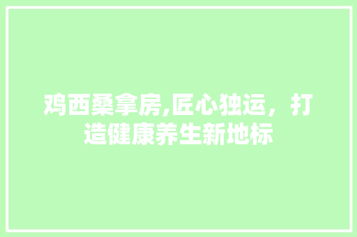 鸡西桑拿房,匠心独运，打造健康养生新地标