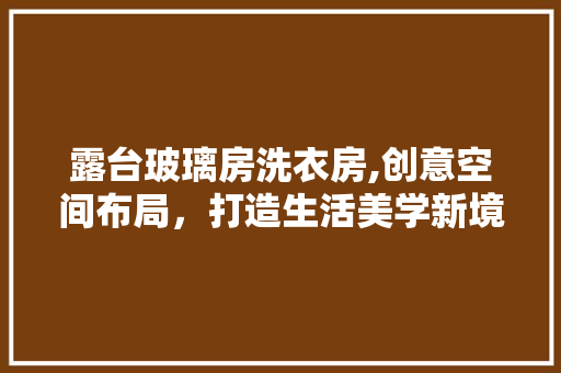 露台玻璃房洗衣房,创意空间布局，打造生活美学新境界