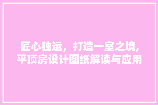 匠心独运，打造一室之境,平顶房设计图纸解读与应用