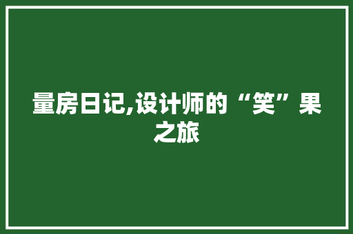 量房日记,设计师的“笑”果之旅