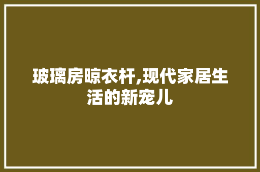 玻璃房晾衣杆,现代家居生活的新宠儿