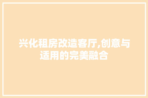 兴化租房改造客厅,创意与适用的完美融合