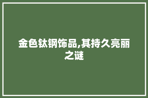 金色钛钢饰品,其持久亮丽之谜